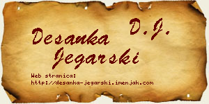 Desanka Jegarski vizit kartica